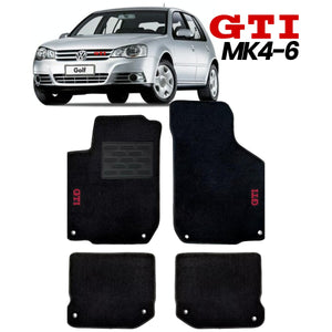 TAPETE CARPETE GOLF GTI 1997 A 2013 MK4 MK5 MK6 BORDADO - Exclusive