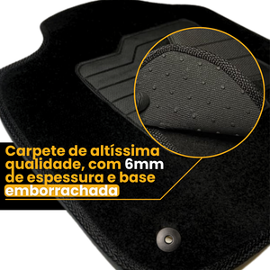 TAPETE CARPETE TIGGO 8 2018 A 2024 7 LUGARES PRETO BORDADO 4 PEÇAS - Exclusive