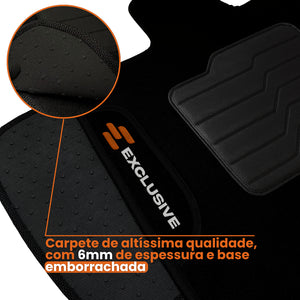 TAPETES CARPETE VOLKSWAGEN POLO MSI 2018 A 2023 PRETO 5 PEÇAS