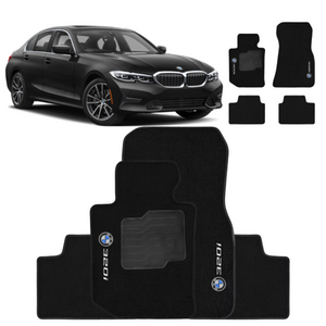 TAPETE CARPETE BMW 320i 2019 A 2022 PRETO 4 PEÇAS