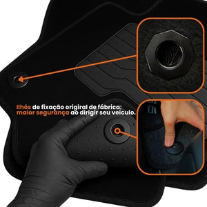 TAPETE CARPETE SPORTAGE 2004 A 2010 BORDADO 3 PEÇAS
