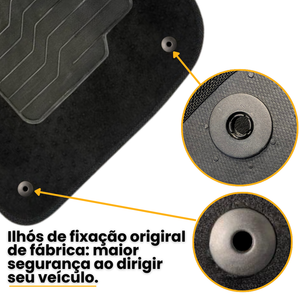 TAPETE CARPETE TIGGO 8 2018 A 2024 7 LUGARES PRETO BORDADO 4 PEÇAS - Exclusive