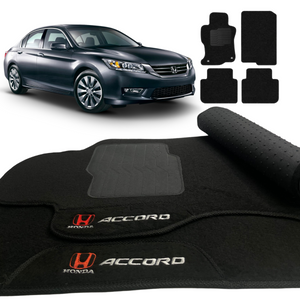 TAPETE CARPETE HONDA ACCORD 2008 A 2014 PRETO 5 PEÇAS
