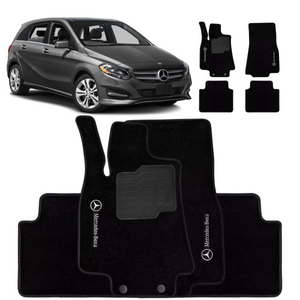 TAPETE CARPETE MERCEDES B200 W245 2005 A 2011 PRETO 4 PEÇAS - Exclusive