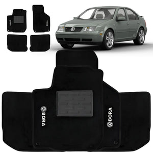TAPETE CARPETE BORA 2000 A 2011 PRETO 4 PEÇAS