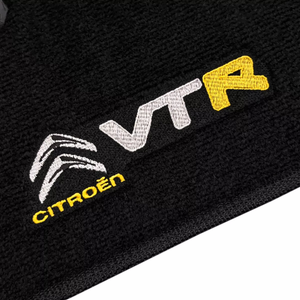 TAPETE CARPETE CITROEN C4 VTR PRETO BORDADO - Exclusive