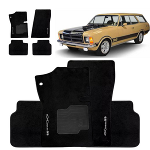 TAPETE CARPETE CARAVAN SS 1975 A 1979 PRETO 4 PEÇAS - Exclusive