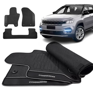 TAPETE BORRACHA PREMIUM COMMANDER 2022 A 2024 3 PEÇAS - Exclusive