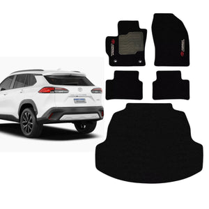 KIT TAPETES CARPETE PORTA MALAS + INTERNOS COROLLA CROSS - Exclusive