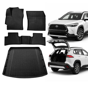 KIT TAPETE BANDEJA INTERNOS + PORTA MALAS COROLLA CROSS 2021 A 2026