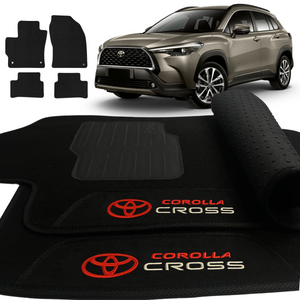 TAPETE CARPETE COROLLA CROSS BORDADO 4 PEÇAS