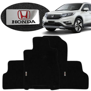 TAPETE BORRACHA TAG INOX CR-V 2012 A 2018 3 PEÇAS