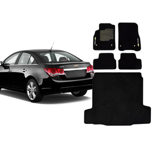 KIT TAPETES CARPETE PORTA MALAS + INTERNOS CRUZE 2011 A 2016 - Exclusive