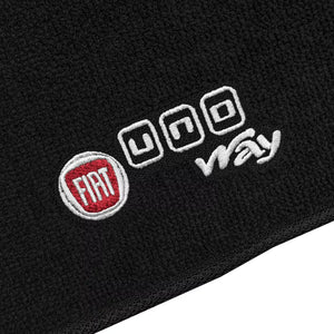 TAPETE CARPETE UNO WAY 2010 A 2021 PRETO 5 PEÇAS BORDADO - Exclusive