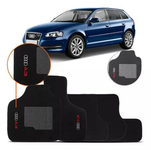 TAPETE AUDI A3 2007 A 2016 BORDADO 5 PEÇAS - Gold Brasil Parts