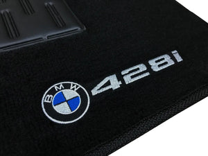 TAPETES CARPETE PRETO BMW 428I GRAND COUPE 2013 A 2019 4 PECAS