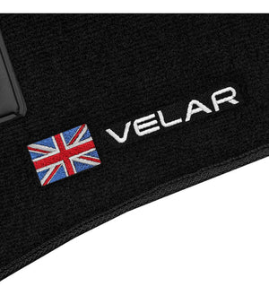 TAPETES CARPETE PRETO RANGE VELAR DIANTEIROS 2017 A 2022 2 PECAS