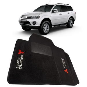 TAPETE CARPETE MITSUBISHI PAJERO SPORT 2001 A 2011 PRETO - Exclusive