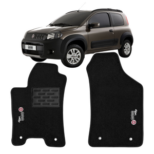 TAPETE CARPETE UNO WAY 2010 A 2021 PRETO 5 PEÇAS BORDADO - Exclusive