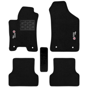 TAPETE CARPETE UNO WAY 2010 A 2021 PRETO 5 PEÇAS BORDADO - Exclusive