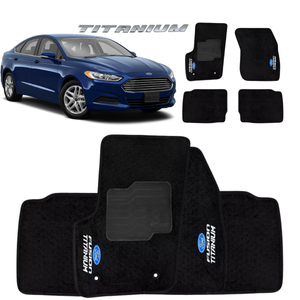 TAPETE CARPETE FUSION TITANIUM 2013 A 2019 PRETO BORDADO - Exclusive