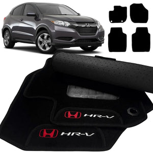 TAPETES CARPETE PRETO HR-V 2015 A 2021 4 PEÇAS