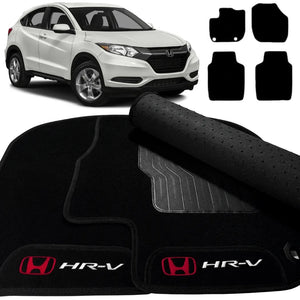 TAPETES CARPETE PRETO HR-V 2015 A 2021 4 PEÇAS
