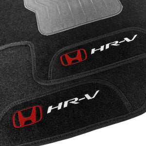 TAPETES CARPETE PRETO HR-V 2015 A 2021 4 PEÇAS