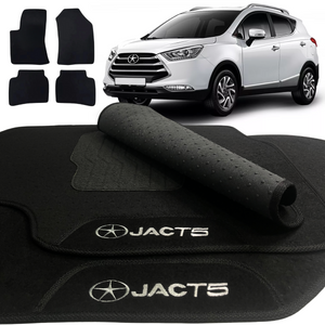 TAPETE CARPETE JAC T5 2015 A 2019 PRETO 4 PEÇAS