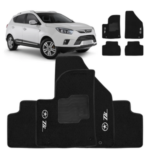 TAPETE CARPETE JAC T6 2015 A 2016 PRETO 4 PEÇAS - Exclusive