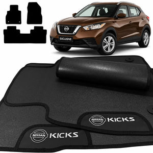TAPETES BORRACHA PREMIUM KICKS 2016 A 2025 3 PEÇAS