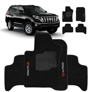 TAPETE CARPETE LAND CRUISER PRADO 2006 A 2022 PRETO 4 PEÇAS - Exclusive