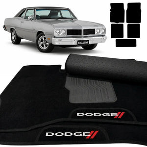 TAPETES CARPETE PRETO DODGE MAGNUM 1978 A 1981 5 PEÇAS