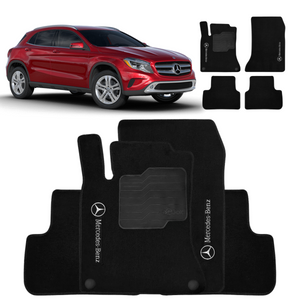 TAPETE CARPETE MERCEDES GLA 2015 A 2019 PRETO 4 PEÇAS - Exclusive