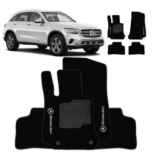 TAPETE CARPETE MERCEDES GLC 2015 A 2022 PRETO 4 PEÇAS - Exclusive