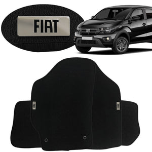 TAPETE BORRACHA TAG INOX MOBI 2016 A 2024 4 PEÇAS