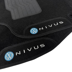 TAPETES CARPETE PRETO NIVUS 2020 A 2026 4 PEÇAS