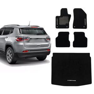 KIT TAPETES CARPETE PORTA MALAS + INTERNOS COMPASS 2016 A 2024