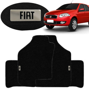 TAPETE BORRACHA TAG INOX PALIO 1996 A 2011 4 PEÇAS