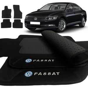 TAPETE CARPETE PASSAT B8 2015 A 2024 PRETO 4 PEÇAS - Exclusive