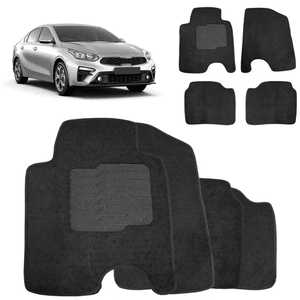 TAPETE KIA CERATO 2020 A 2023 PRETO 4 PEÇAS - Gold Brasil Parts
