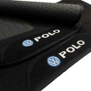 TAPETE CARPETE POLO HATCH/SEDAN 2003 A 2015 PRETO 4 PEÇAS - Exclusive