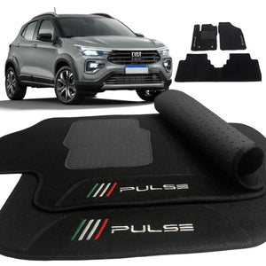 TAPETE CARPETE PULSE AUDACE HYBRID 2025 PRETO 4 PEÇAS - Exclusive