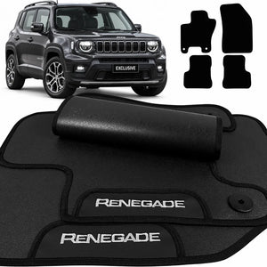 TAPETES BORRACHA PREMIUM JEEP RENEGADE 2015 A 2026 4 PEÇAS