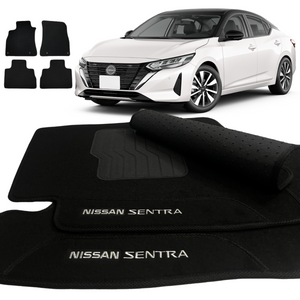 TAPETE CARPETE SENTRA 2023 A 2024 PRETO 4 PEÇAS - Exclusive