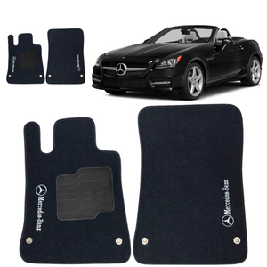 TAPETE CARPETE SLK 250 2005 A 2012 PRETO 2 PEÇAS