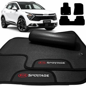 TAPETE BORRACHA PREMIUM SPORTAGE 2016 A 2024 3 PEÇAS