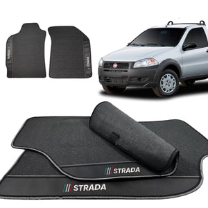 TAPETE BORRACHA PREMIUM STRADA 1999 A 2012 (2 PORTAS) - Exclusive