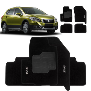 TAPETE CARPETE SUZUKI SX4 2012 PRETO 4 PEÇAS - Exclusive