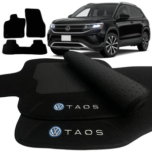 TAPETE CARPETE TAOS 2021 A 2024 PRETO 3 PEÇAS - Exclusive